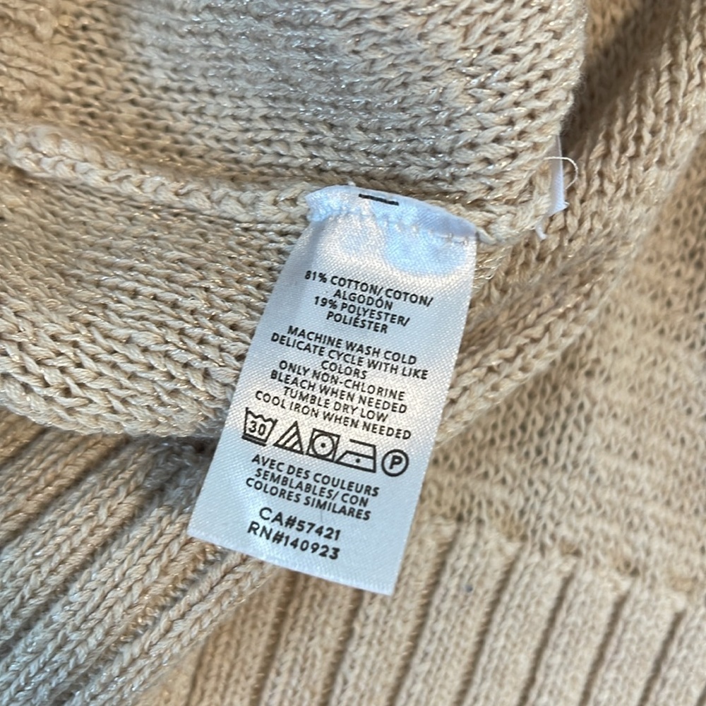 LOFT Beige Knit Muscle Tee - Picture 7 of 7